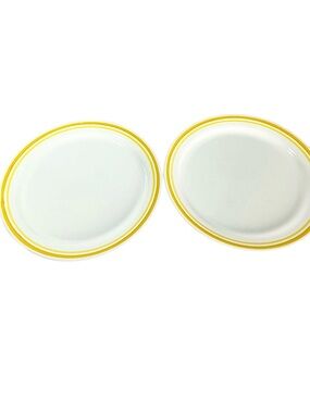 Corelle Citrus dinner plates set of 2 sunflower yellow band